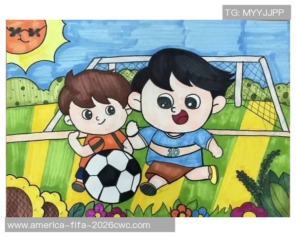 激情绿茵场上的梦想与拼搏足球主题绘画展现运动之美与团队精神